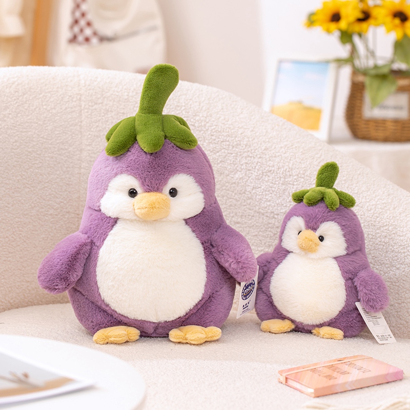 Eggplant Penguin Plush Doll Creative Design Unique Matching Shape Cute Plush Child Companion Gift 14