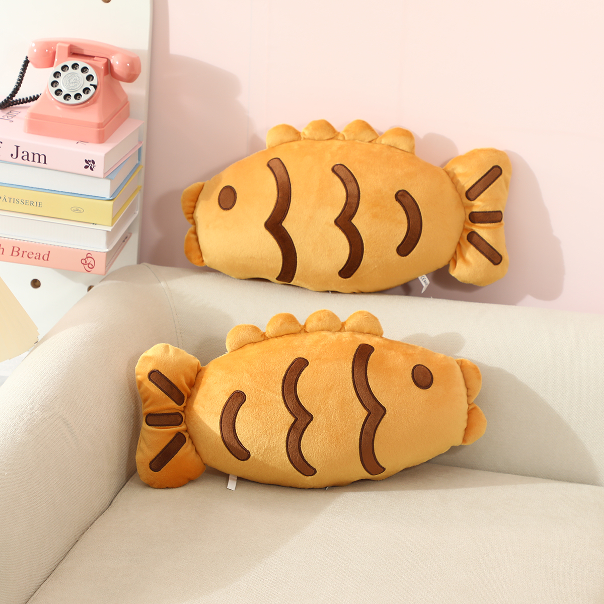Cute snapper plush toy with creative design, soft and comfortable for children to accompany, warm home decoration as a g 12