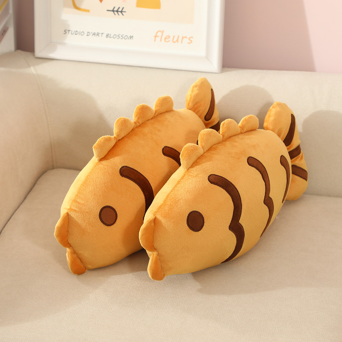 Cute snapper plush toy with creative design, soft and comfortable for children to accompany, warm home decoration as a g 13