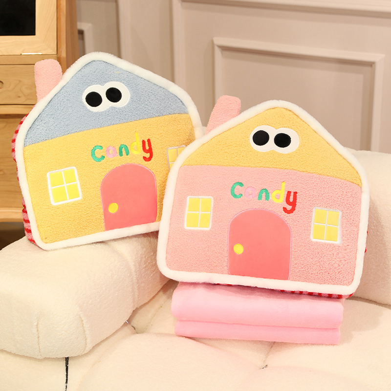 Dopamine Color House Plush Doll Pillow Creative Design Cartoon Style Children Accompany and Soothe 11