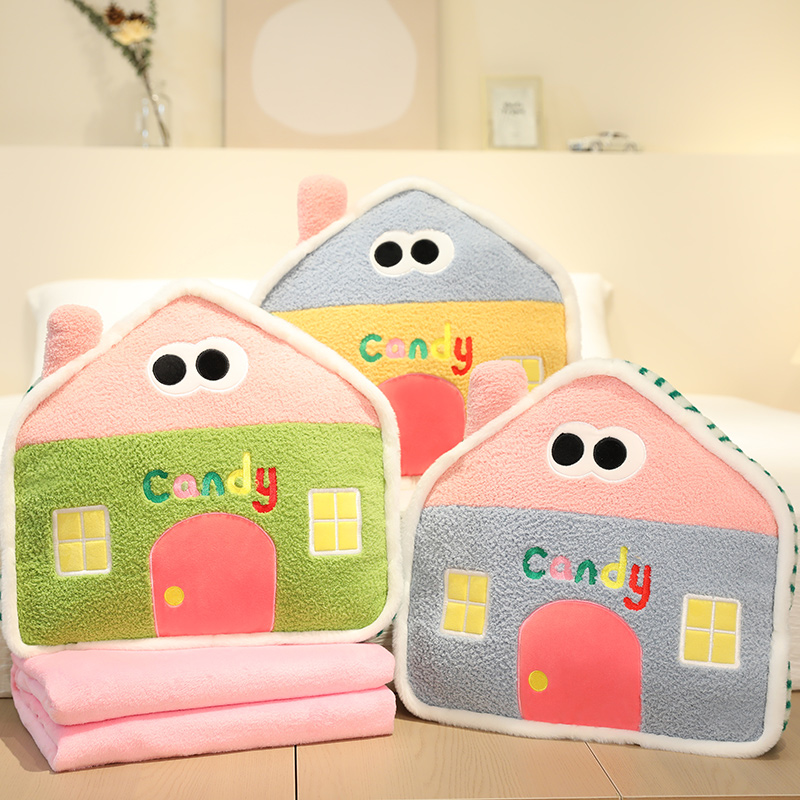 Dopamine Color House Plush Doll Pillow Creative Design Cartoon Style Children Accompany and Soothe 15