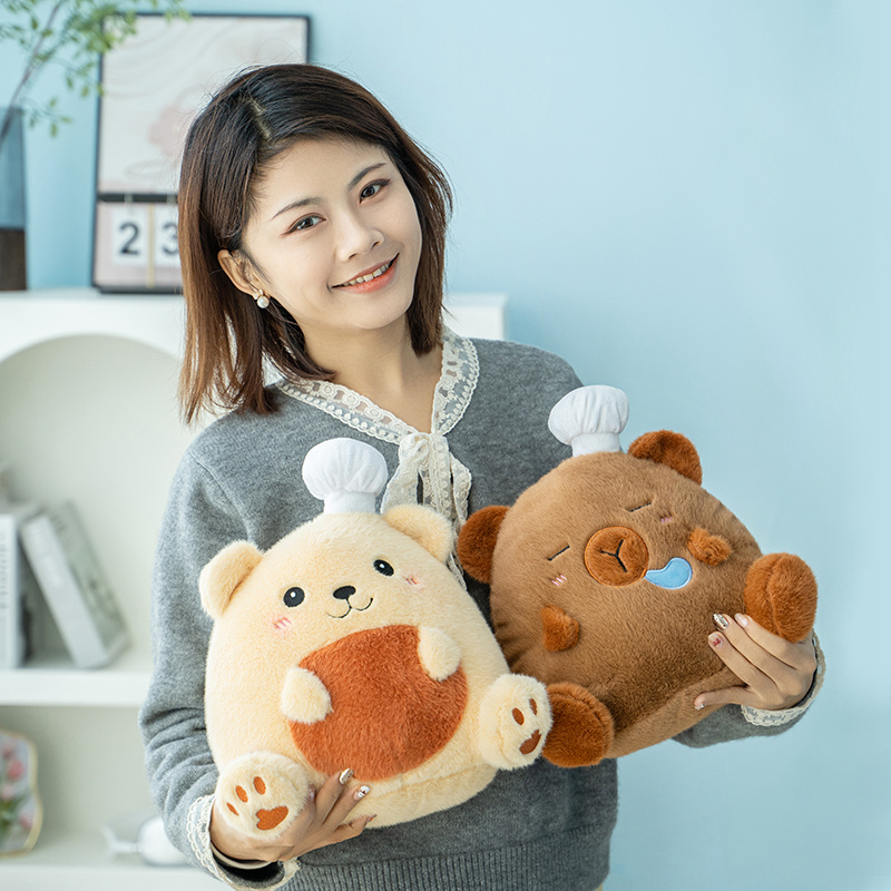 Chef Bear Pastry Bear Plush Doll Pillow Creative Design Cute Styling Warm Home Decoration 13