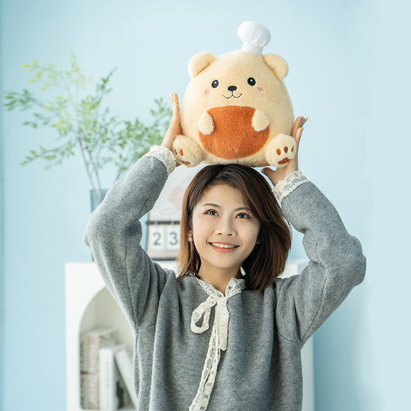 Chef Bear Pastry Bear Plush Doll Pillow Creative Design Cute Styling Warm Home Decoration 15