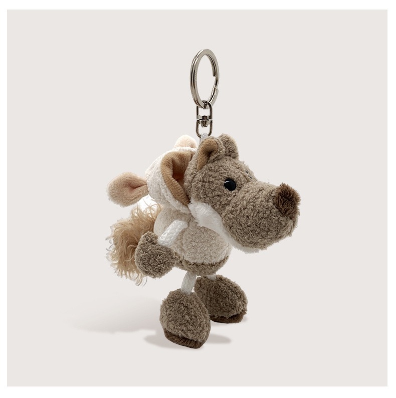 Wholesale Cartoon Cute and Ugly White Grey Wolf Plush Toy Mini Pendant Keychain Plush Doll Bag Charm 11