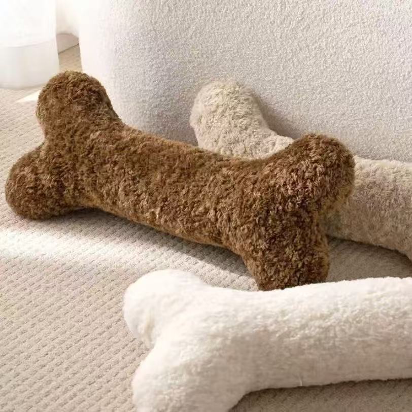 Dog Bone Pillow Plush Doll Manufacturer Direct Sales Customizable Creative Design Warm Home Decoration 10