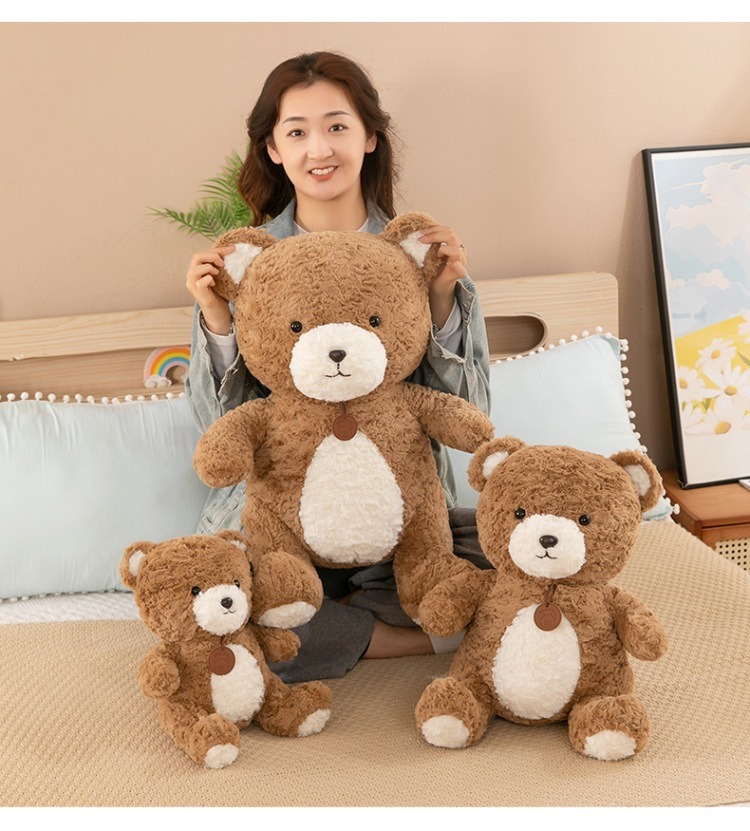 Love Brown Bear Plushie Stuffed Animal Toy  Cartoon Sofa  Pillow Cushion Cuddly Bear for Birthday Valentine's Day Gift 11