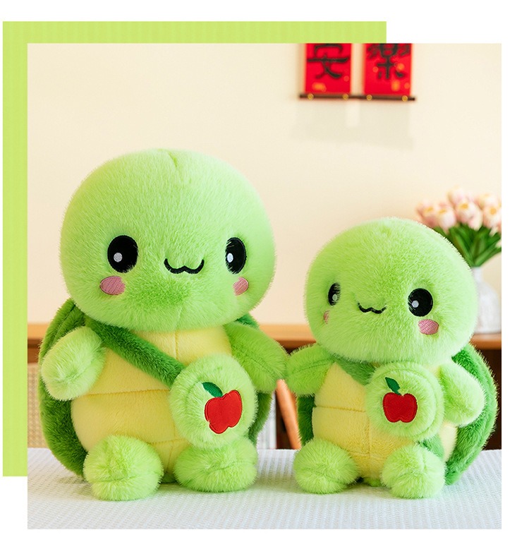 Peluche Tortue Kawaii à Grands Yeux, Peluche Sac à Dos en Coton PP pour Enfants, Coussin, Cadeau d'Anniversaire 13