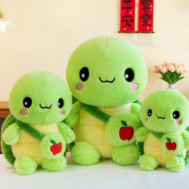 Peluche Tortue Kawaii à Grands Yeux, Peluche Sac à Dos en Coton PP pour Enfants, Coussin, Cadeau d'Anniversaire 14