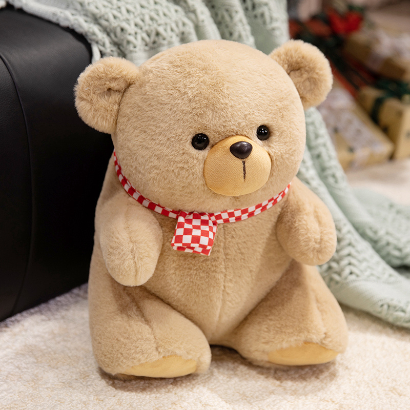 Creative design of teddy bear plush toy wearing scarf for Valentine's Day, accompanying and soothing your partner 11