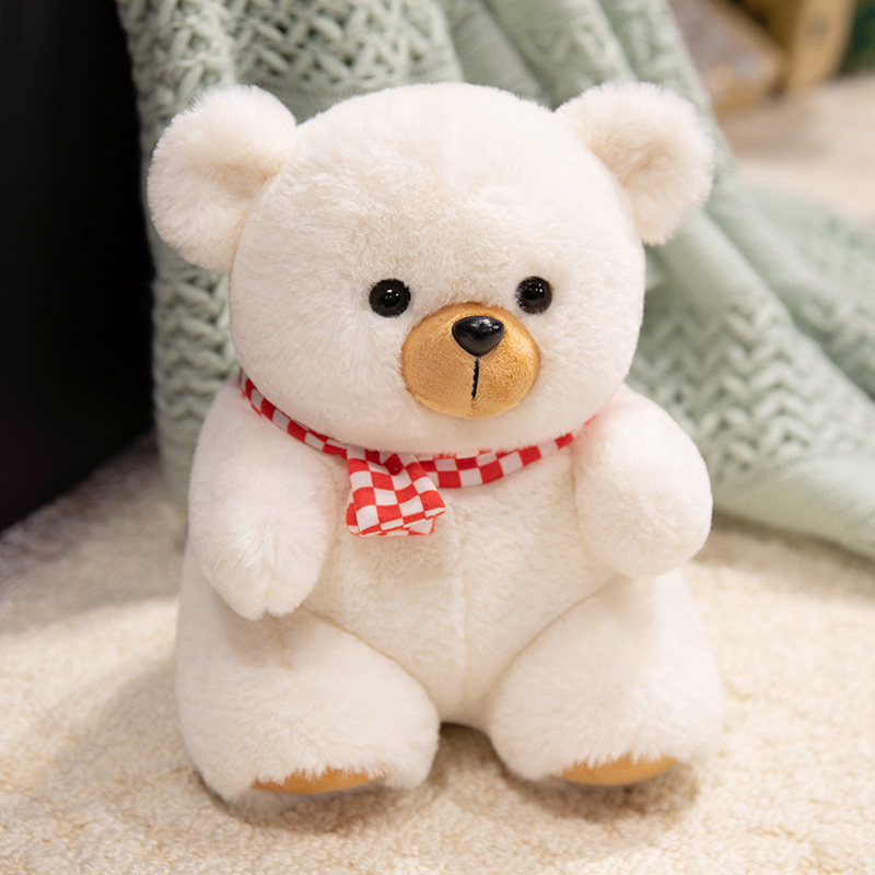 Creative design of teddy bear plush toy wearing scarf for Valentine's Day, accompanying and soothing your partner 12