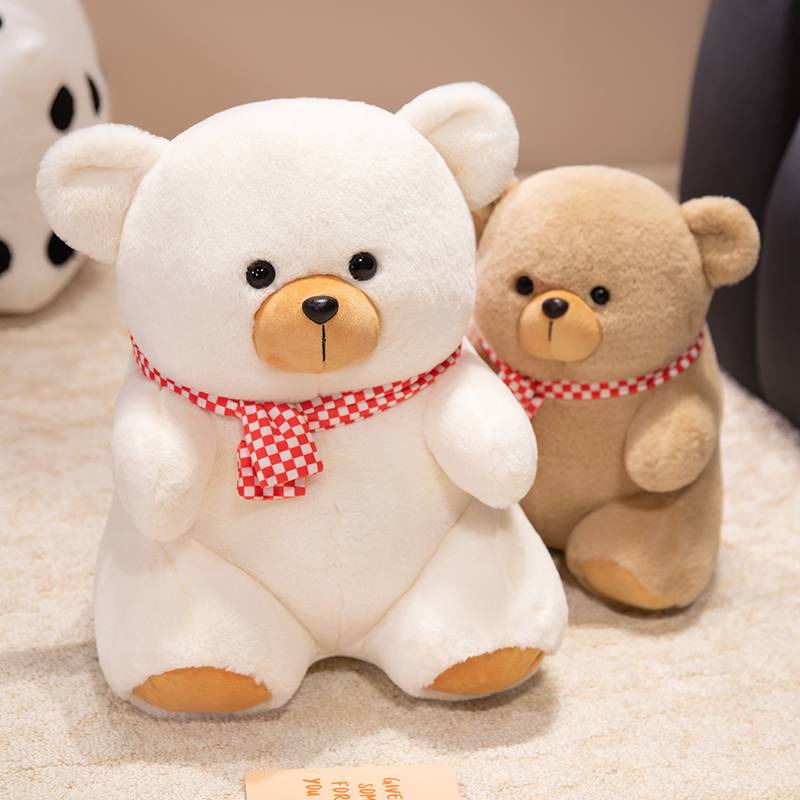 Creative design of teddy bear plush toy wearing scarf for Valentine's Day, accompanying and soothing your partner 14