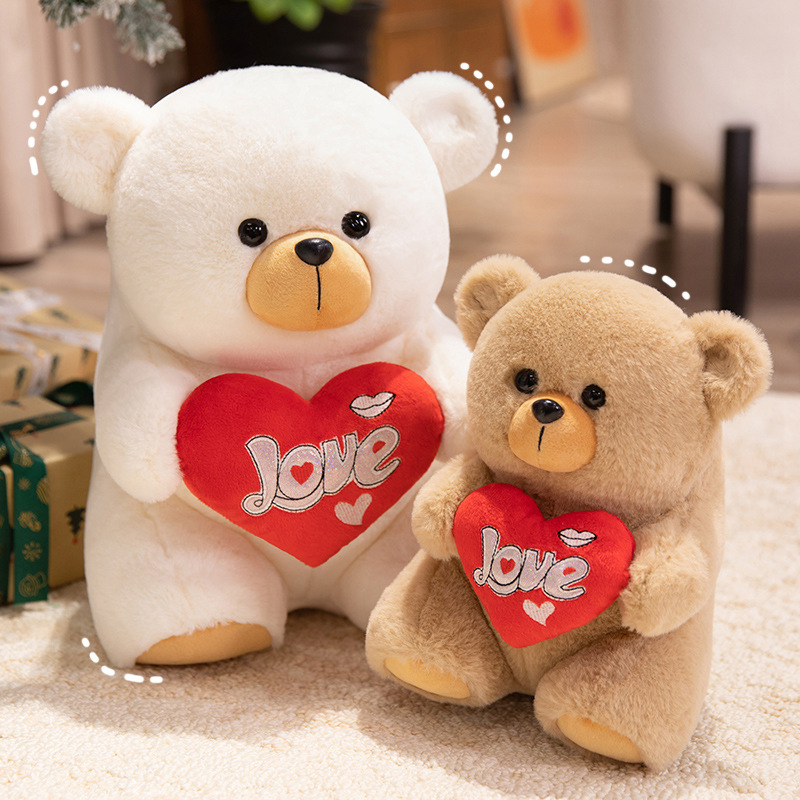 Creative design of a teddy bear plush toy with a loving heart for Valentine's Day, giving your partner companionship 11