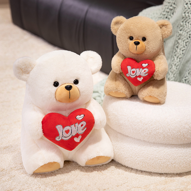 Creative design of a teddy bear plush toy with a loving heart for Valentine's Day, giving your partner companionship 13