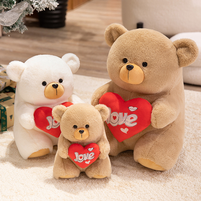 Creative design of a teddy bear plush toy with a loving heart for Valentine's Day, giving your partner companionship 14
