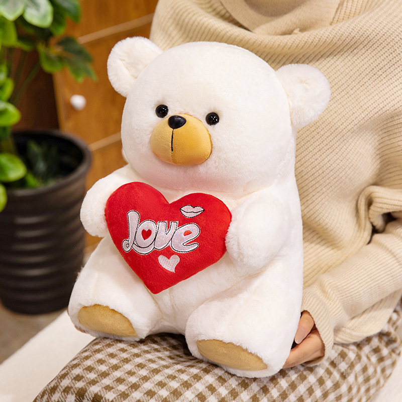 Creative design of a teddy bear plush toy with a loving heart for Valentine's Day, giving your partner companionship 16