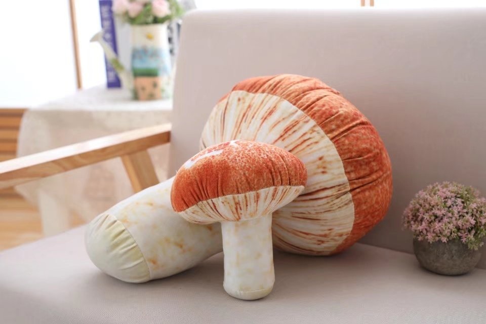 Wholesale Unifilled Simulated Food Vegetable Shaped Pillow Cover Unstuffed Mushroom Without Filling Plush Toys Skin 14