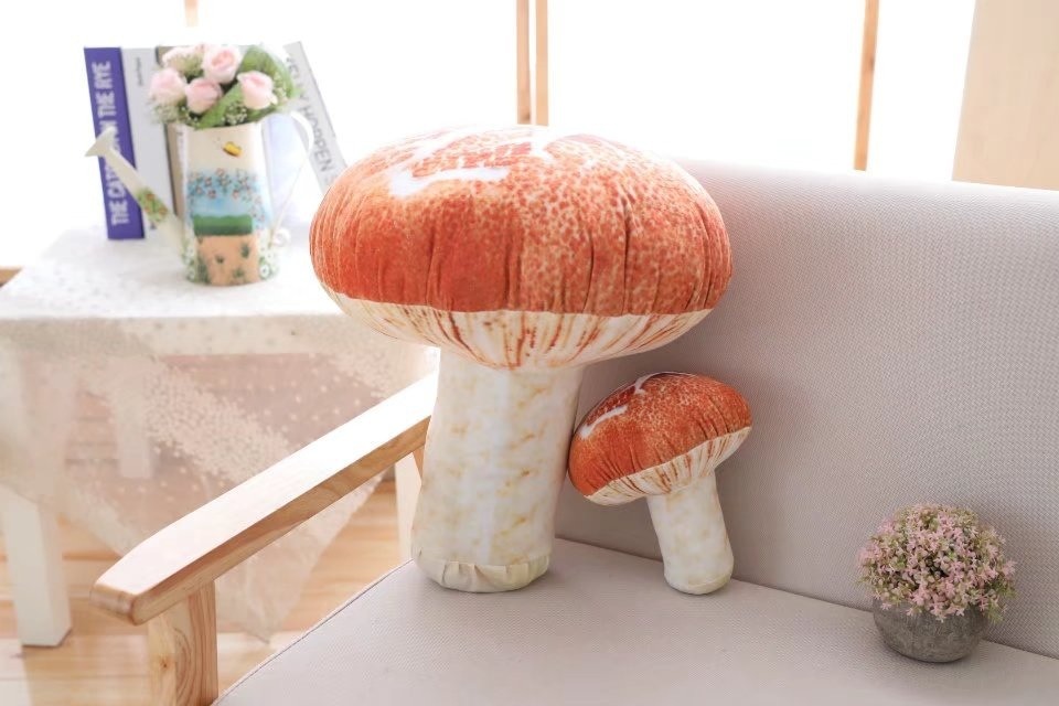Wholesale Unifilled Simulated Food Vegetable Shaped Pillow Cover Unstuffed Mushroom Without Filling Plush Toys Skin 17