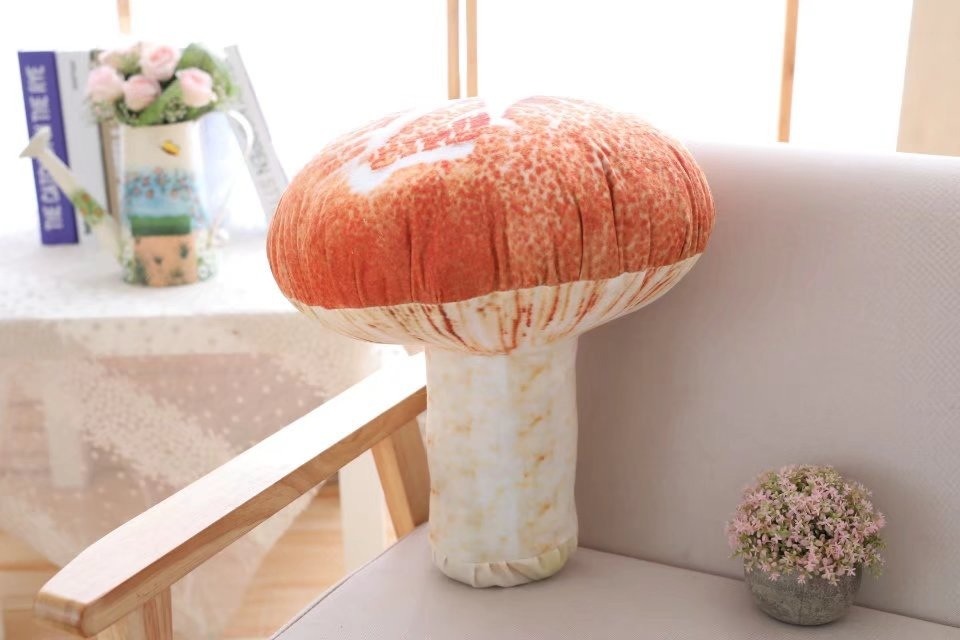 Wholesale Unifilled Simulated Food Vegetable Shaped Pillow Cover Unstuffed Mushroom Without Filling Plush Toys Skin 16