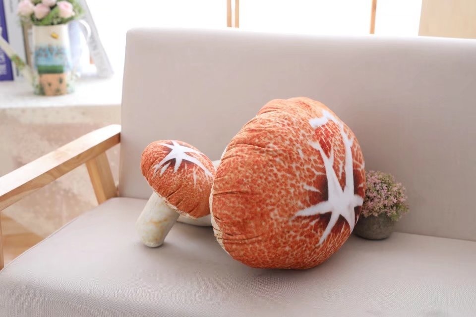 Wholesale Unifilled Simulated Food Vegetable Shaped Pillow Cover Unstuffed Mushroom Without Filling Plush Toys Skin 15
