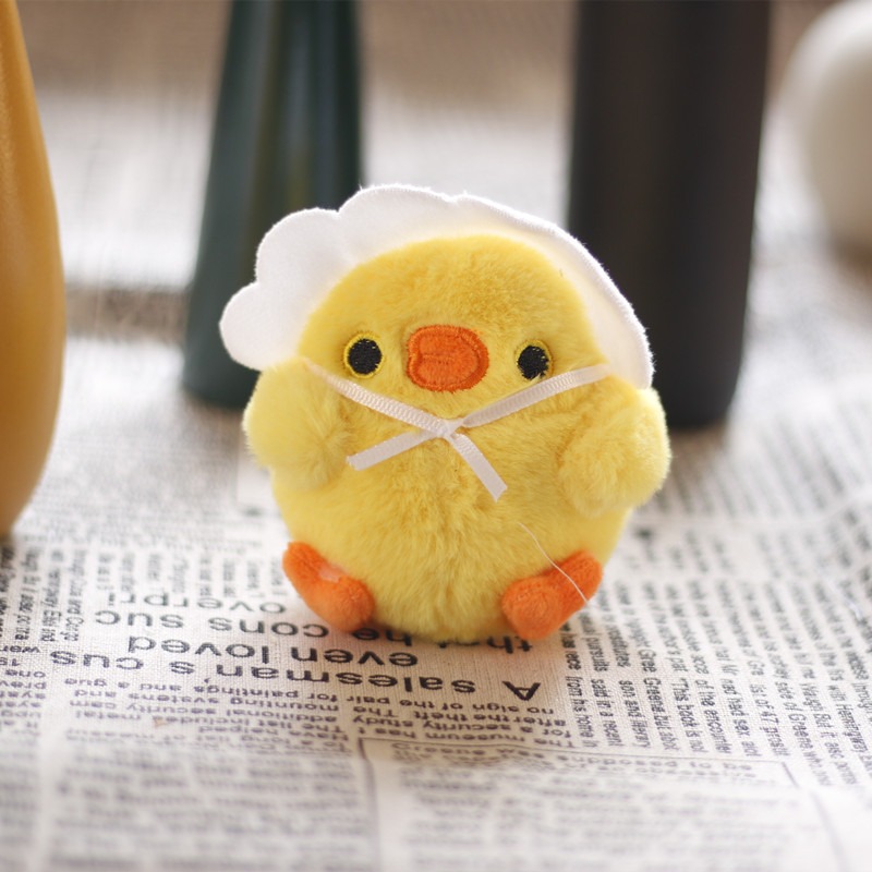 Оптовая продажа мультяшных плюшевых игрушек в виде пухлых цыплят, высотой 10 см, милые парочки, новые брелоки для рюкзаков и кукол. 13