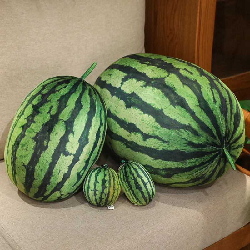Simulated watermelon plush toy creative design, soft and comfortable, creative home decoration, children's companion 1