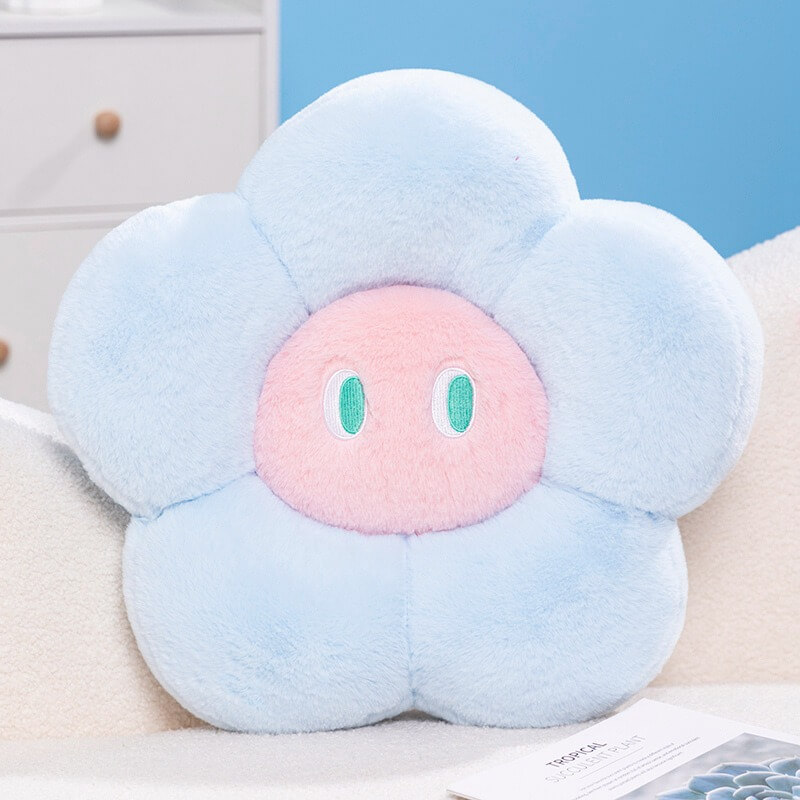 Wholesales Decorative 6 Colors Bright Color Kawaii Stuffed Plush Flower Shaped Seat Cushion Home Decor Pillows Seat 17