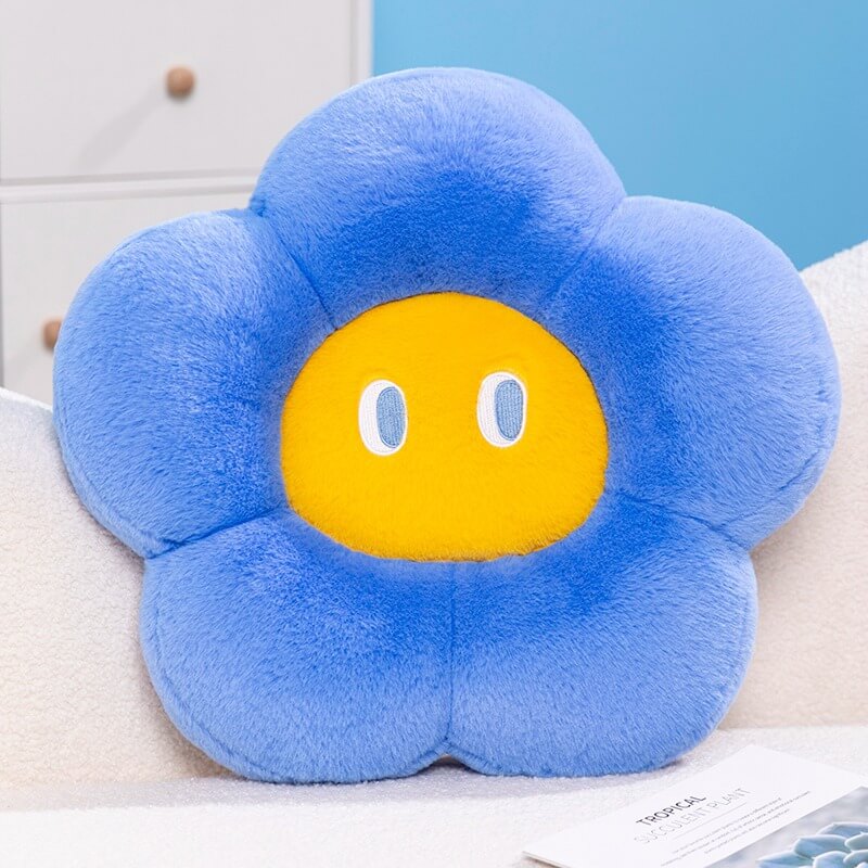 Wholesales Decorative 6 Colors Bright Color Kawaii Stuffed Plush Flower Shaped Seat Cushion Home Decor Pillows Seat 14