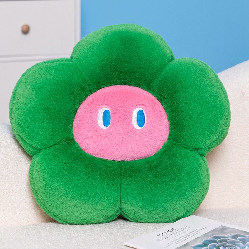 Wholesales Decorative 6 Colors Bright Color Kawaii Stuffed Plush Flower Shaped Seat Cushion Home Decor Pillows Seat 15