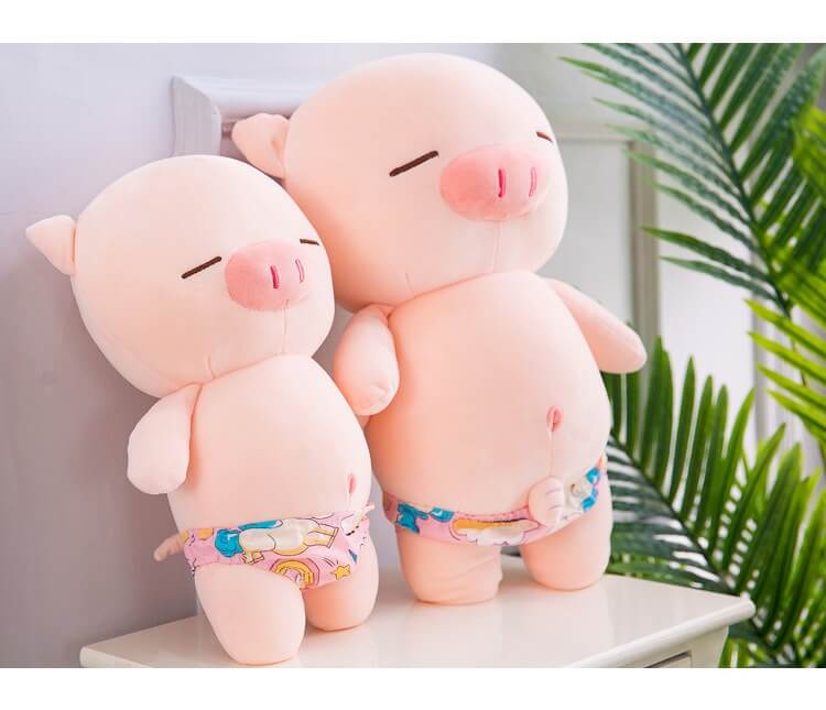 Wholesale Large Pink Soft Cute Underwear Pig Plush Toys Beach Piglet Sleeping Pillow Stall Products Birthday Gift 11