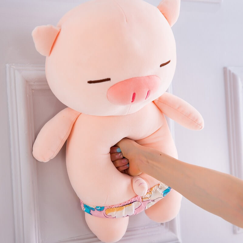 Wholesale Large Pink Soft Cute Underwear Pig Plush Toys Beach Piglet Sleeping Pillow Stall Products Birthday Gift 14