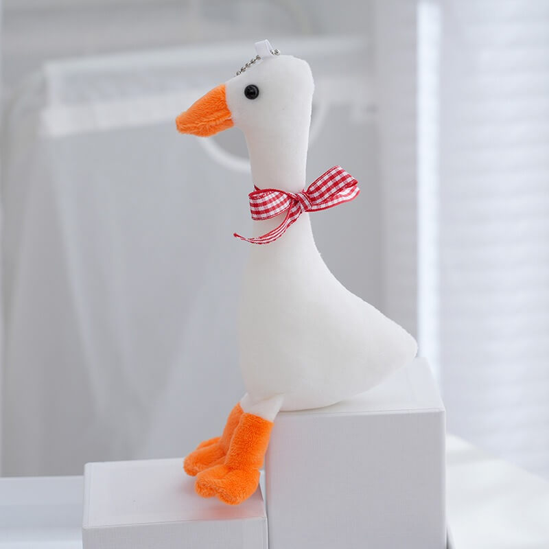 15cm Kawaii Plush Duck Keychain Goose Soft Stuffed Animals Toys Cute Plush KeyChains Toys Backpack Bag Charm Pendants 14