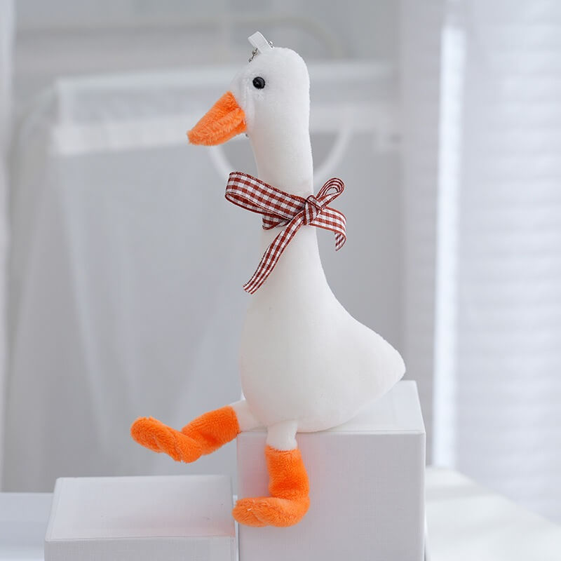 15cm Kawaii Plush Duck Keychain Goose Soft Stuffed Animals Toys Cute Plush KeyChains Toys Backpack Bag Charm Pendants 13