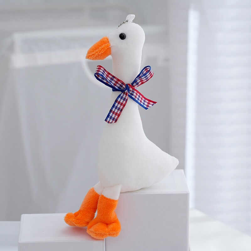 15cm Kawaii Plush Duck Keychain Goose Soft Stuffed Animals Toys Cute Plush KeyChains Toys Backpack Bag Charm Pendants 15
