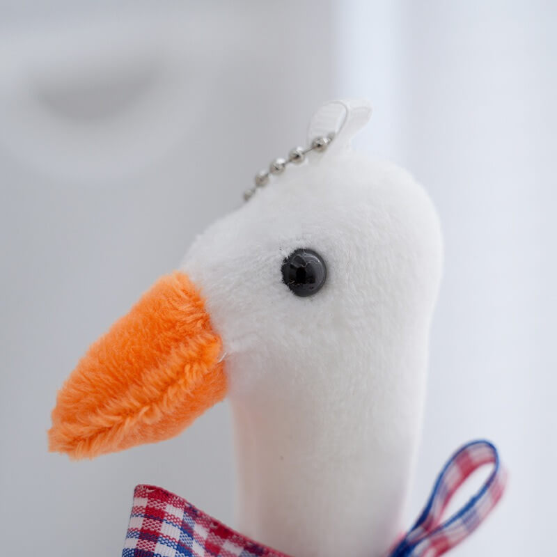 15cm Kawaii Plush Duck Keychain Goose Soft Stuffed Animals Toys Cute Plush KeyChains Toys Backpack Bag Charm Pendants 16