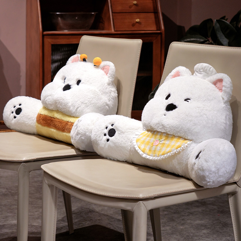 West Highland Bedhead Waist Plush Doll Pillow Soft and Comfortable Cute Dog Warm Home Decoration 14