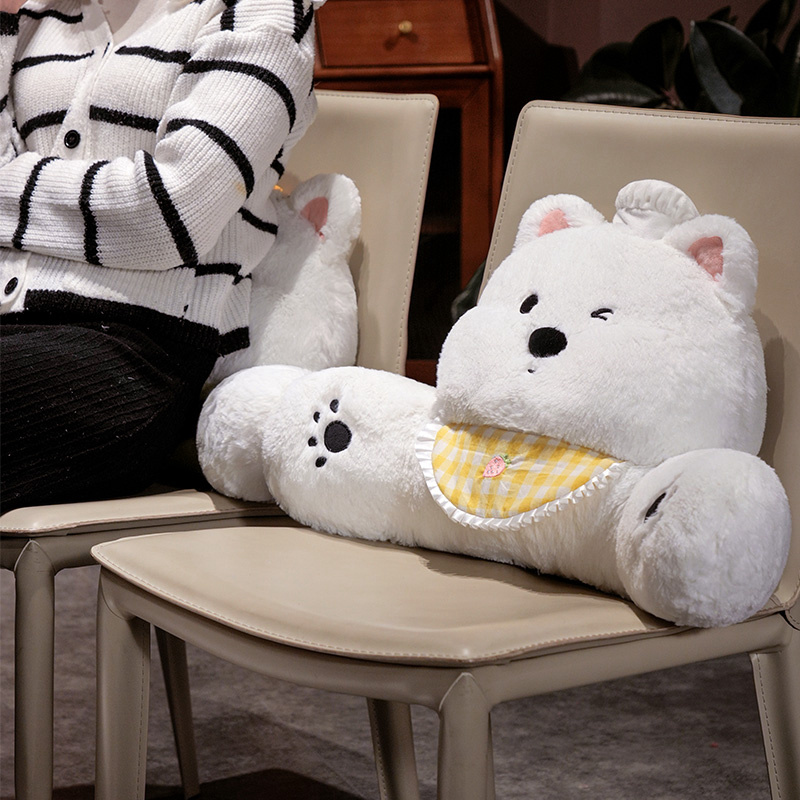 West Highland Bedhead Waist Plush Doll Pillow Soft and Comfortable Cute Dog Warm Home Decoration 13