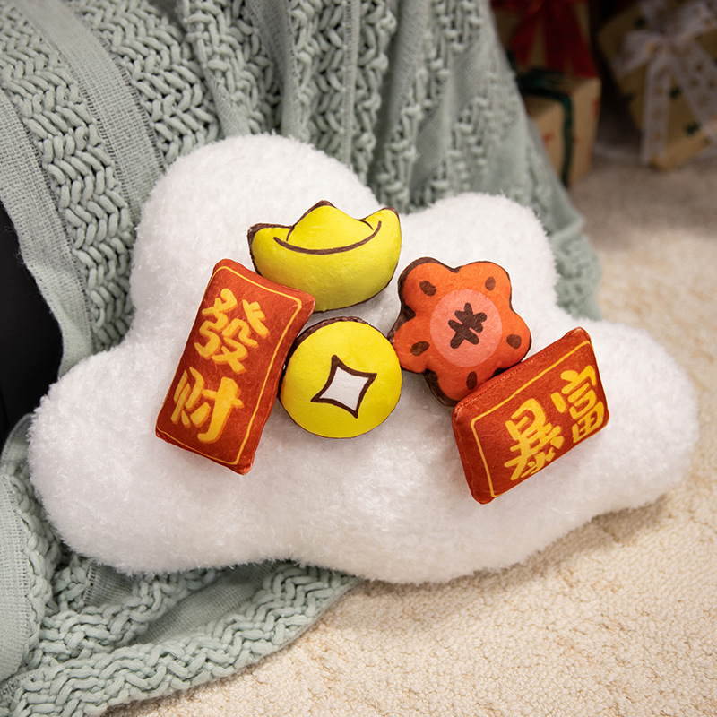 Muñeco de peluche de la fortuna de Peach Blossom, almohada de diseño creativo, linda horquilla de pelo de peluche, muñeca multiusos 11