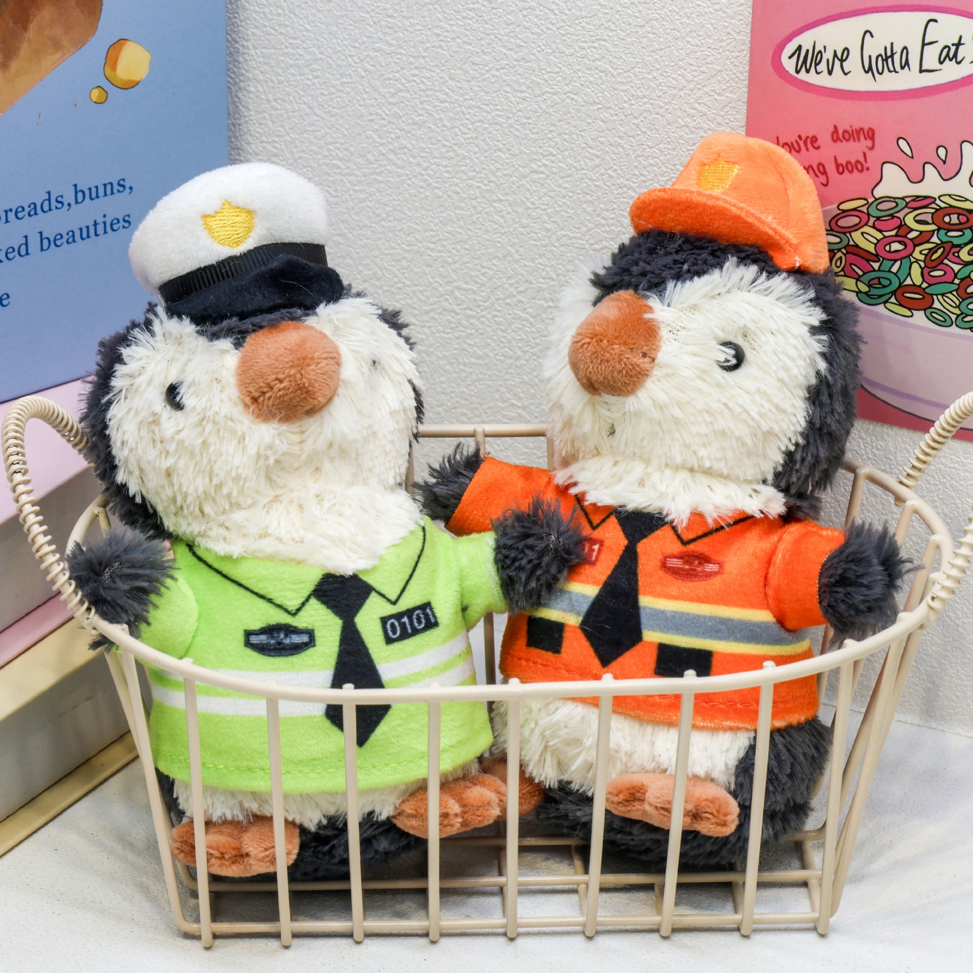15CM  Penguin Plush Toy Uniform Policeman Firemen Traffic Police Plush Toy Cuddle Riding Clothes Bear Home Decoration 12