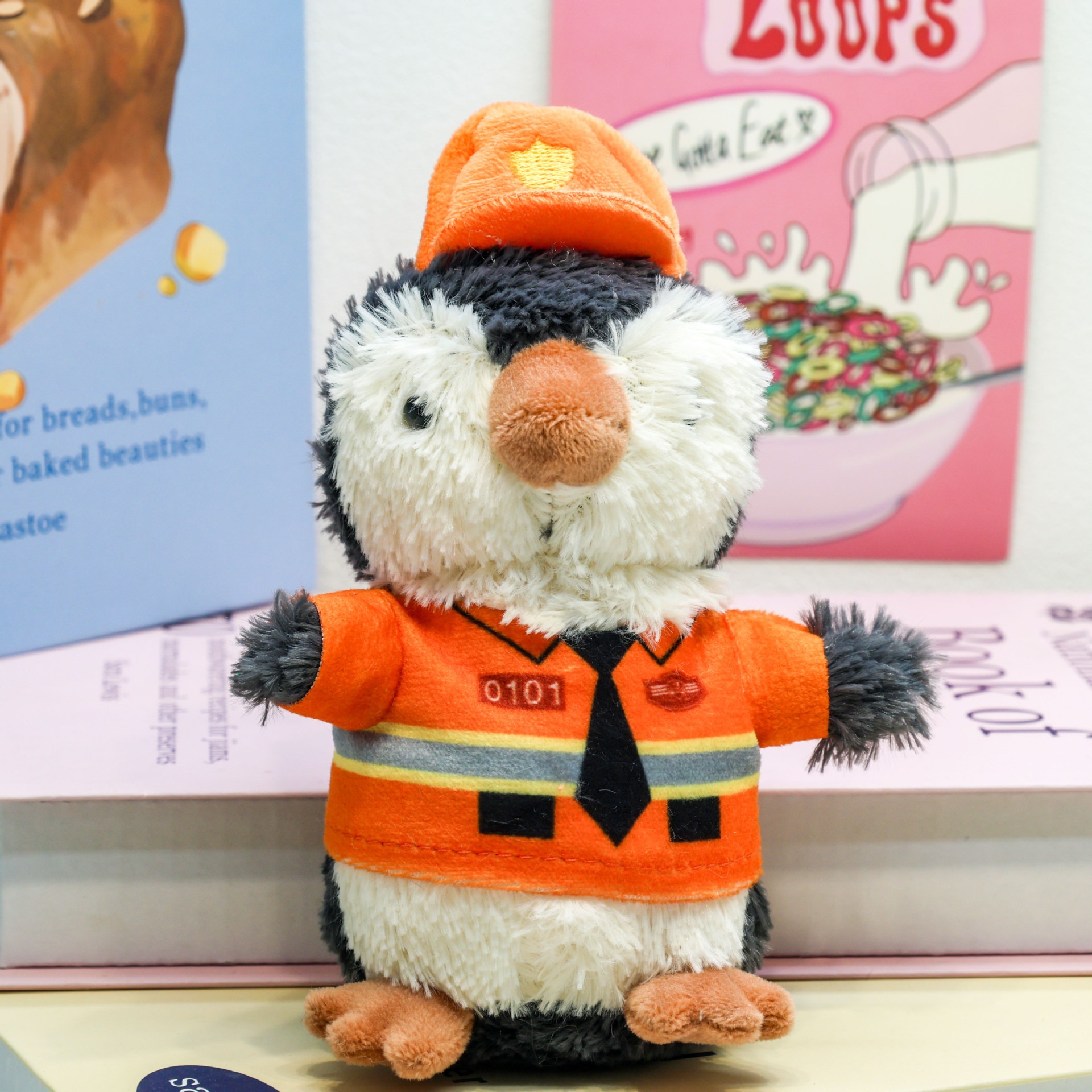 15CM  Penguin Plush Toy Uniform Policeman Firemen Traffic Police Plush Toy Cuddle Riding Clothes Bear Home Decoration 16