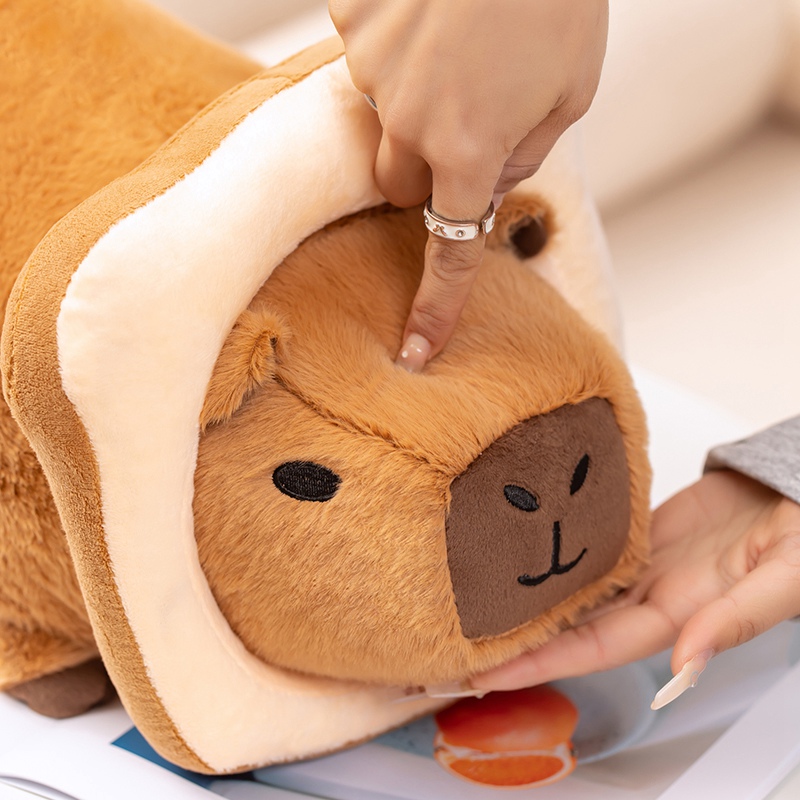 Adorable Capybara Plush Toy Adorned with a Sunflower Wreath - Soft, Huggable, and Full of Charm! 16