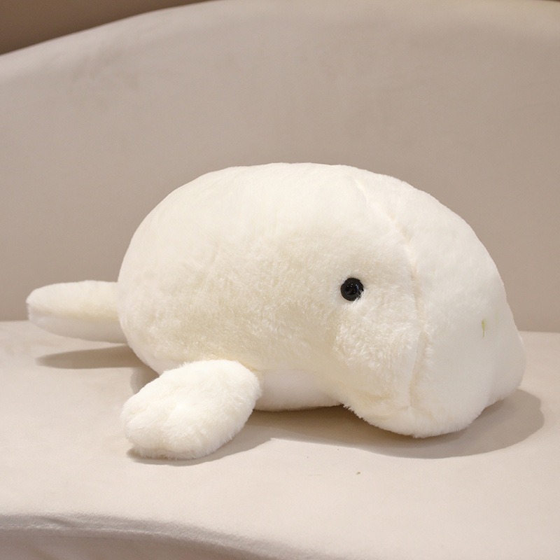 Hot Sale Soft 40CM White Gray Manatee Plush Pillow Simulation Manatee Stuffed Dolphin Stuffed Animal Plush Toy for Kids 17