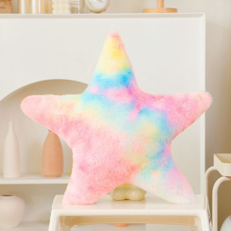 Colorful twisted knot, pentagram, and heart-shaped pillow with creative design, plush toys accompany and soothe 17