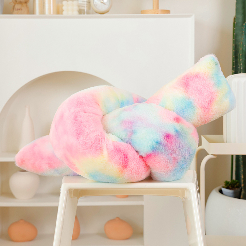 Colorful twisted knot, pentagram, and heart-shaped pillow with creative design, plush toys accompany and soothe 11