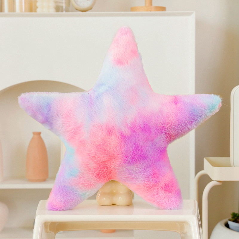 Colorful twisted knot, pentagram, and heart-shaped pillow with creative design, plush toys accompany and soothe 18