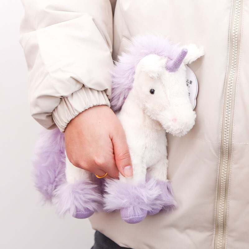 25CM White Pink Purple Stuffed Animals Unicorn Plush Toy Wholesale Stuffed Animal Soft Sleeping Pillow Birthday Gifts 16