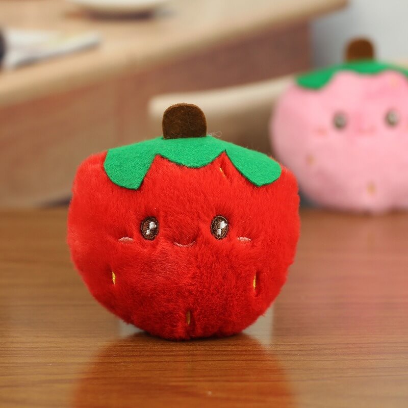 10cm Strawberry Plush Kaychain Fruit Plush Toys Stuffed Plush Plants Soft Stuffing Throw Pillow for Kids Toys Gift 19