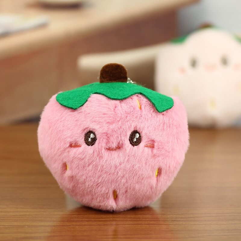 10cm Strawberry Plush Kaychain Fruit Plush Toys Stuffed Plush Plants Soft Stuffing Throw Pillow for Kids Toys Gift 18