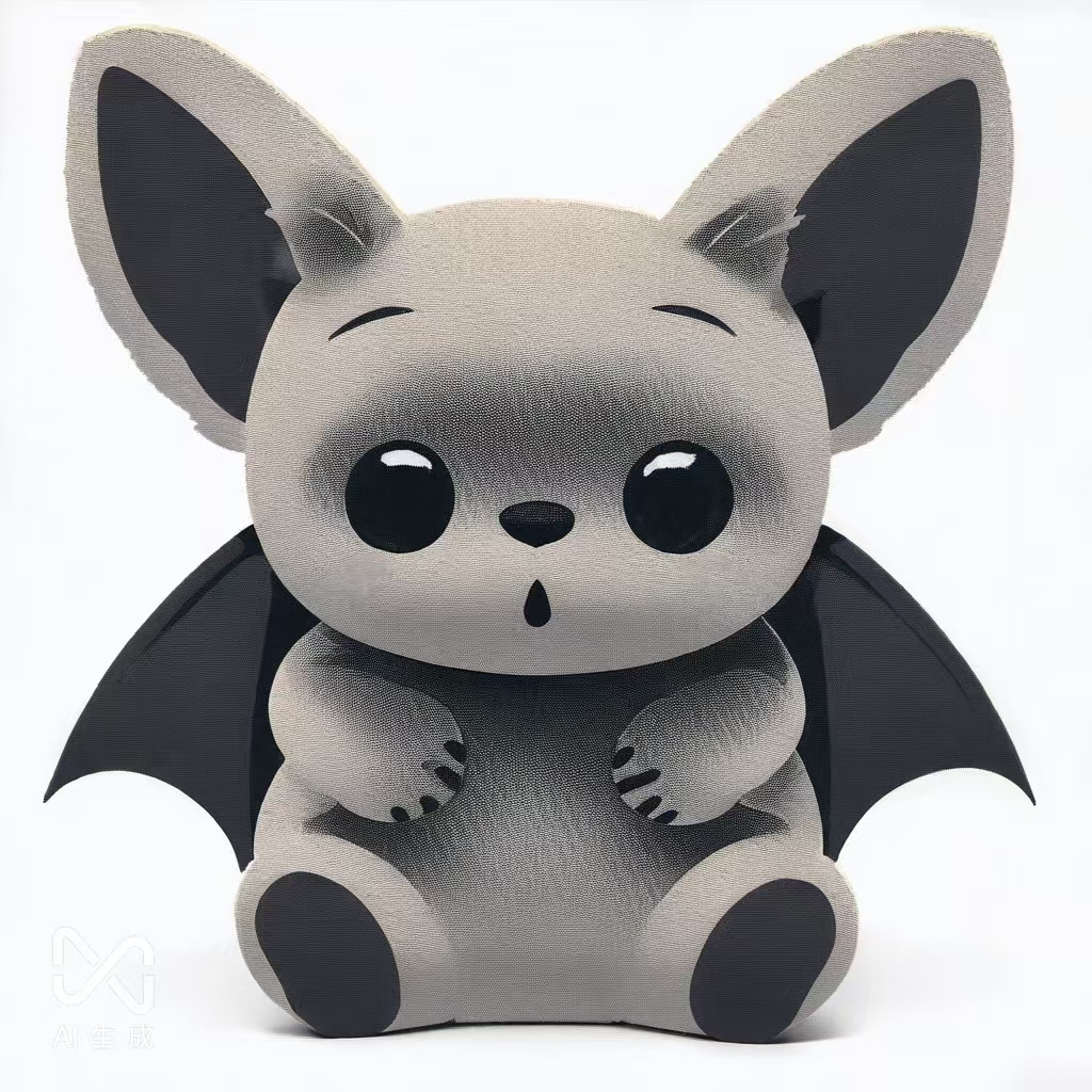 Factory Wholesale Customized Gray Bat Plushies Less MOQ ​Promotional Super Soft Stuffed Animals Cartoon Halloween Gift 12