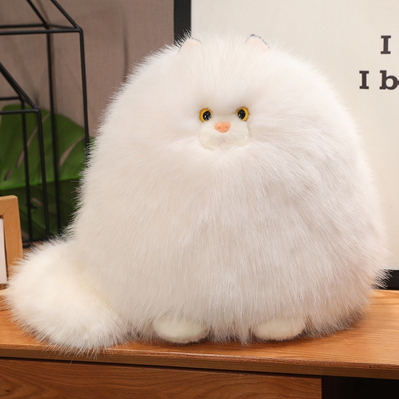 Factory direct sales furry cat plush doll pillow with creative design, soft and comfortable, cute and silly cat 11