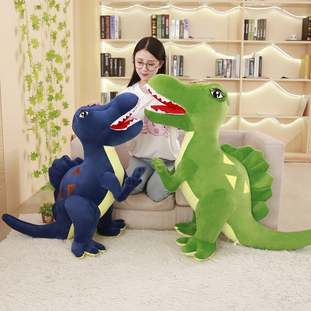 New Creative Spinosaurus Toy Blue Green Tyrannosaurus Rex Plush Doll Custom Soft Stuffed Animal Dinosaur Plush Toys 11
